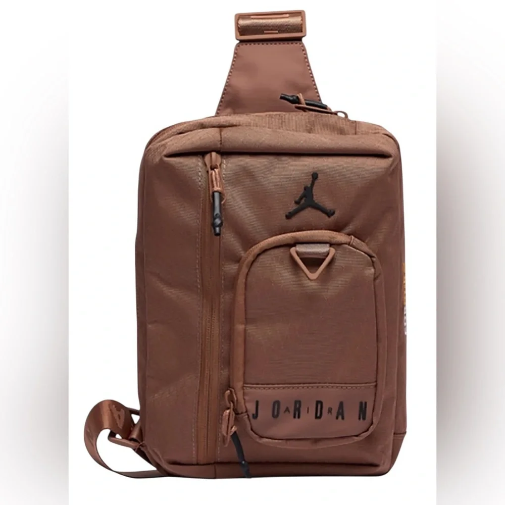 Jordan nike Sling crossbody messenger Bag Brown‎ Jumpman Logo jam collectors bag